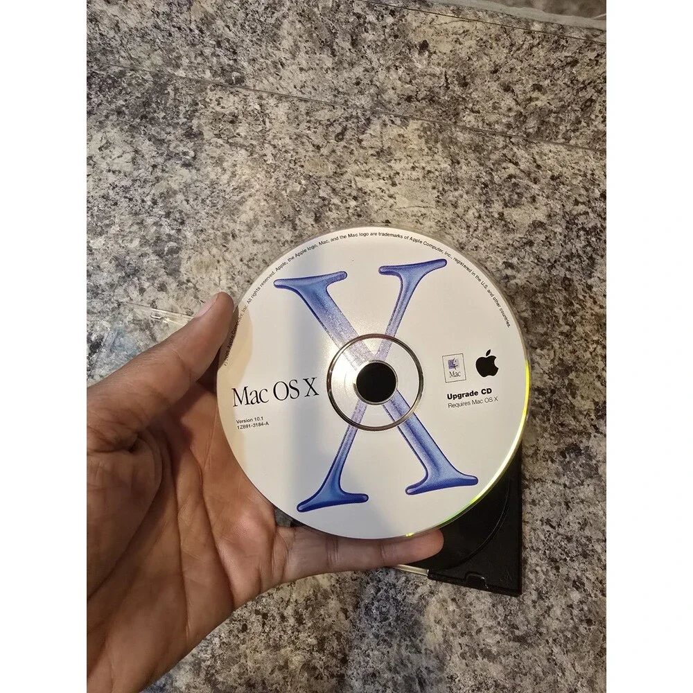 Vintage Apple Mac OS X Puma Install CD Version 10.1 Disc 2001
